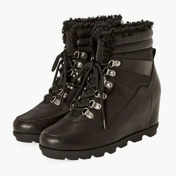 Wedge Lace-up winter boot - Picture 1 of 5